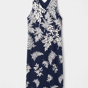 Tommy Bahama Navy Maxi Dress with White Leaf Print